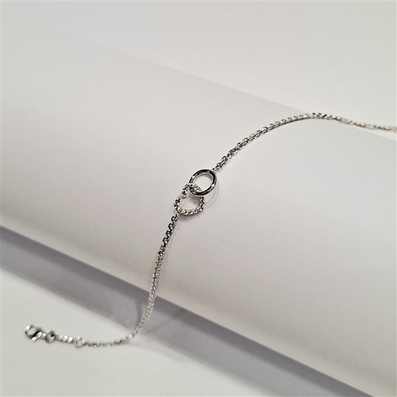 Bracciale Fanton Gioielli Donna BRACCIALI ORO in Oro bianco Cubic Zirconia BROR-200-52 - BROR-200-52